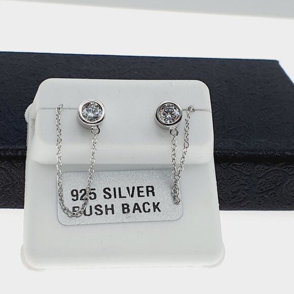 925 sterling silver luxury CZ earrings for women/girls, Best forRJUS2153 - Picture 9 of 10